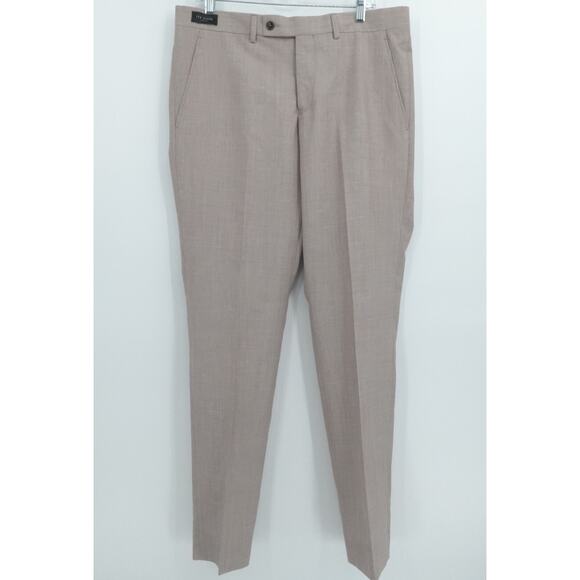 Ted Baker London Pants Mens 36x34‎ Pink Modern Jerome Wool Blend Casual Business